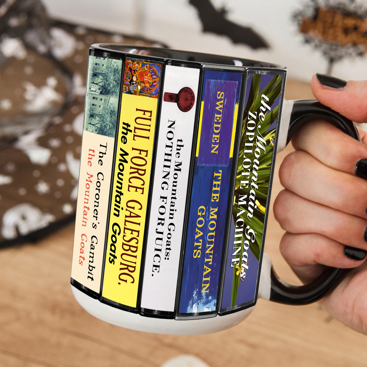 The Mountain Goats Albums Cassette Collection Retro Accent Mug