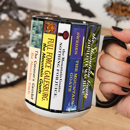 The Mountain Goats Albums Cassette Collection Retro Accent Mug