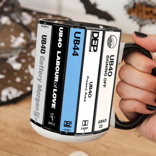 UB40 Albums Cassette Collection Retro Accent Mug