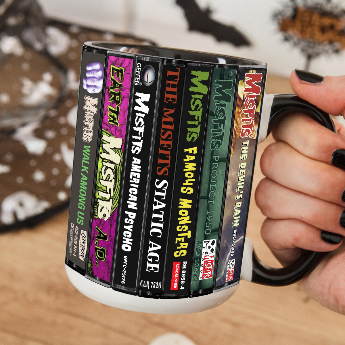Misfits Albums Cassette Collection Retro Accent Mug