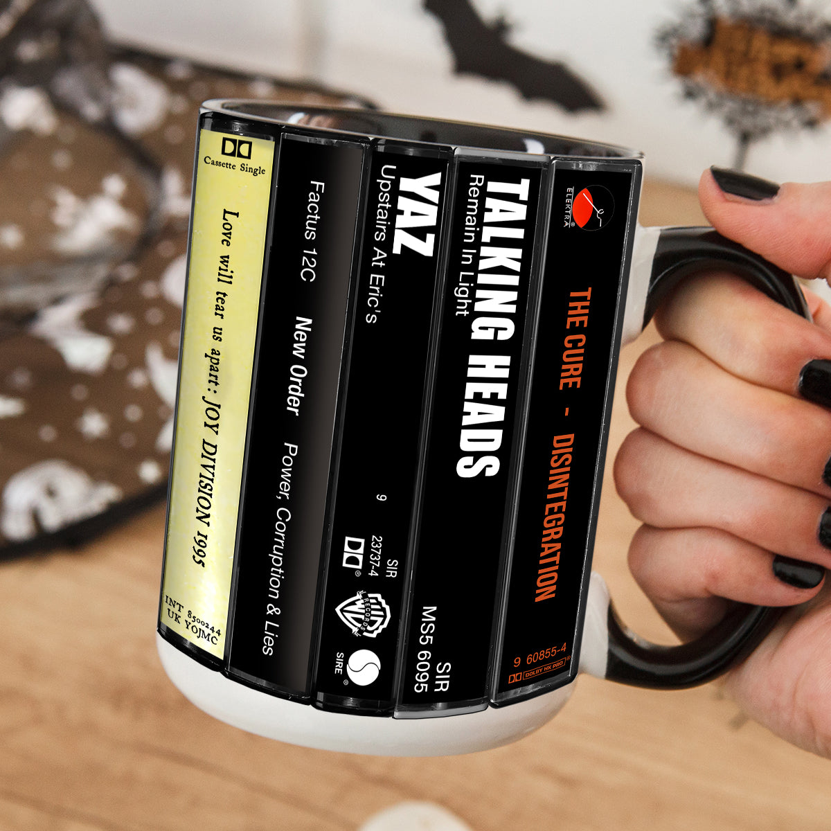 New Wave Music Albums Cassette Retro Collection Accent Mug