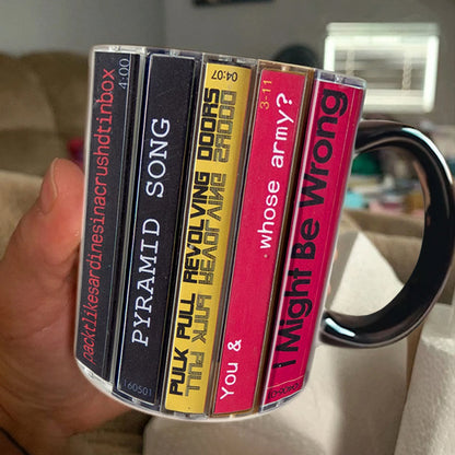 Radiohead Amnesiac Album Cassette Retro Accent Mug