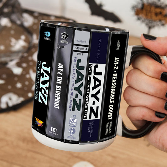 JayZ Albums Cassette Collection Retro Accent Mug