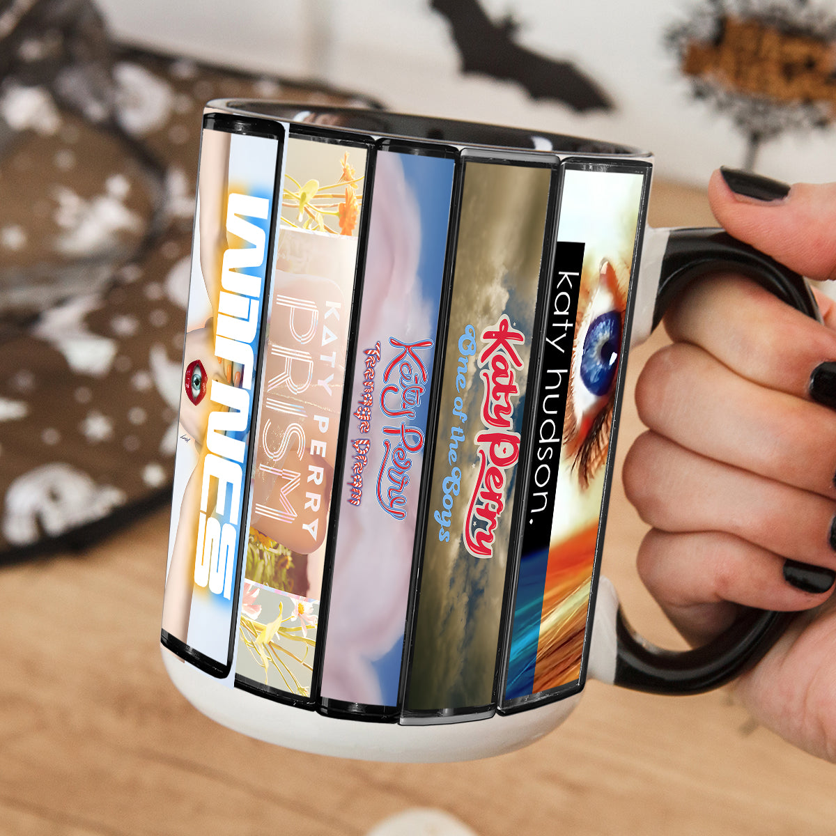 Katy Perry Albums Cassette Collection Retro Accent Mug