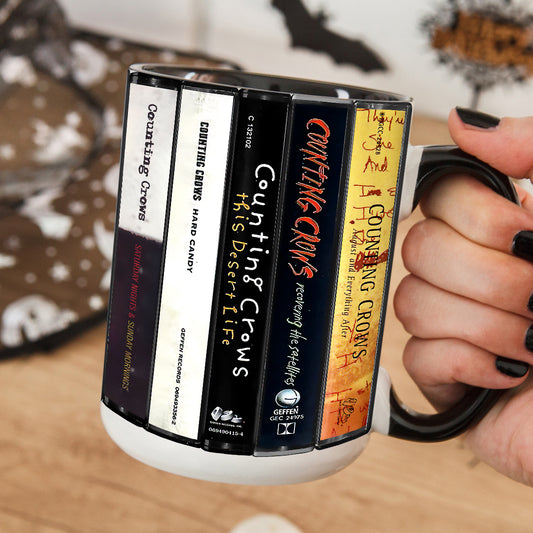 Counting Crows Albums Cassette Collection Retro Accent Edge-to-Edge Printed Mug