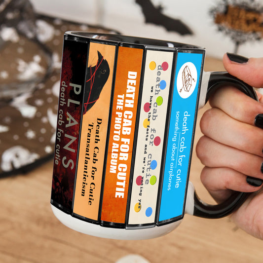 Death Cab for Cutie Albums Cassette Collection Retro Accent Mug