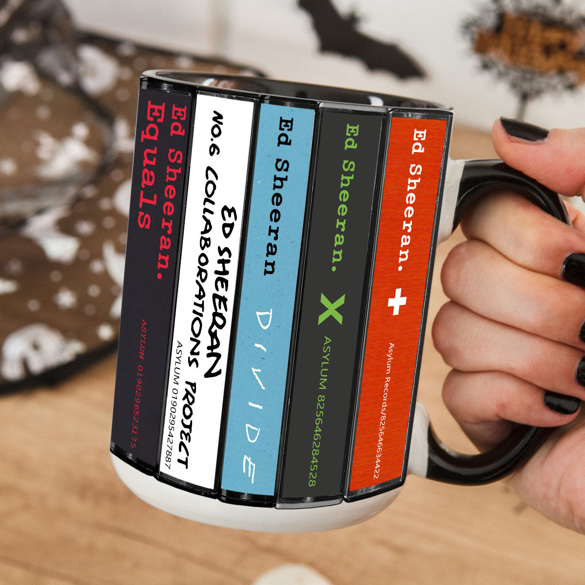 Ed Sheeran Albums Cassette Collection Retro Accent Mug