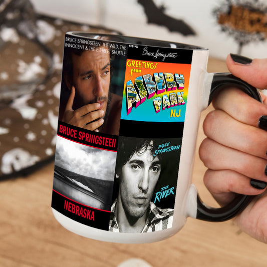 Bruce Springsteen Albums Cover Collection Retro Accent Mug