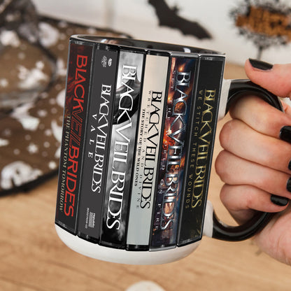 Black Veil Brides Albums Cassette Collection Retro Accent Mug