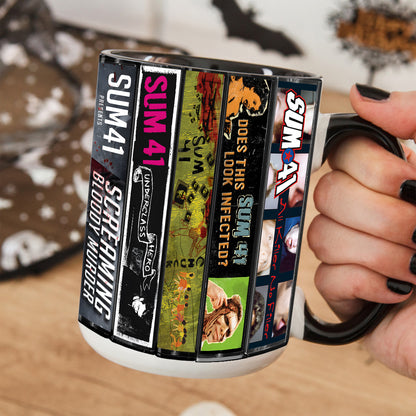 Sum 41 Albums Cassette Collection Retro Accent Mug