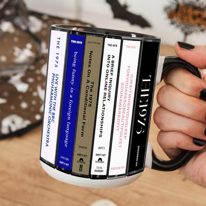 The 1975 Albums Cassette Collection Retro Accent Mug