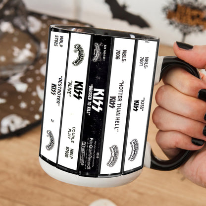 KIS Albums Cassette Collection Retro Accent Mug