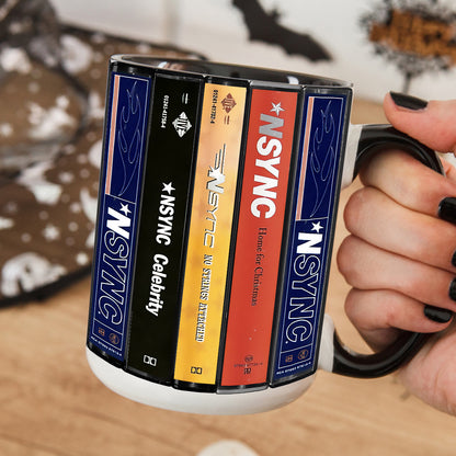 NSYNC Albums Cassette Collection Retro Accent Edge-to-Edge Printed Mug