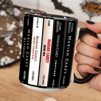 Mariah Carey Albums Cassette Collection Retro Accent Mug