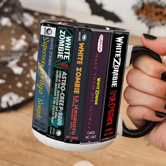 White Zombie Albums Cassette Collection Retro Accent Mug