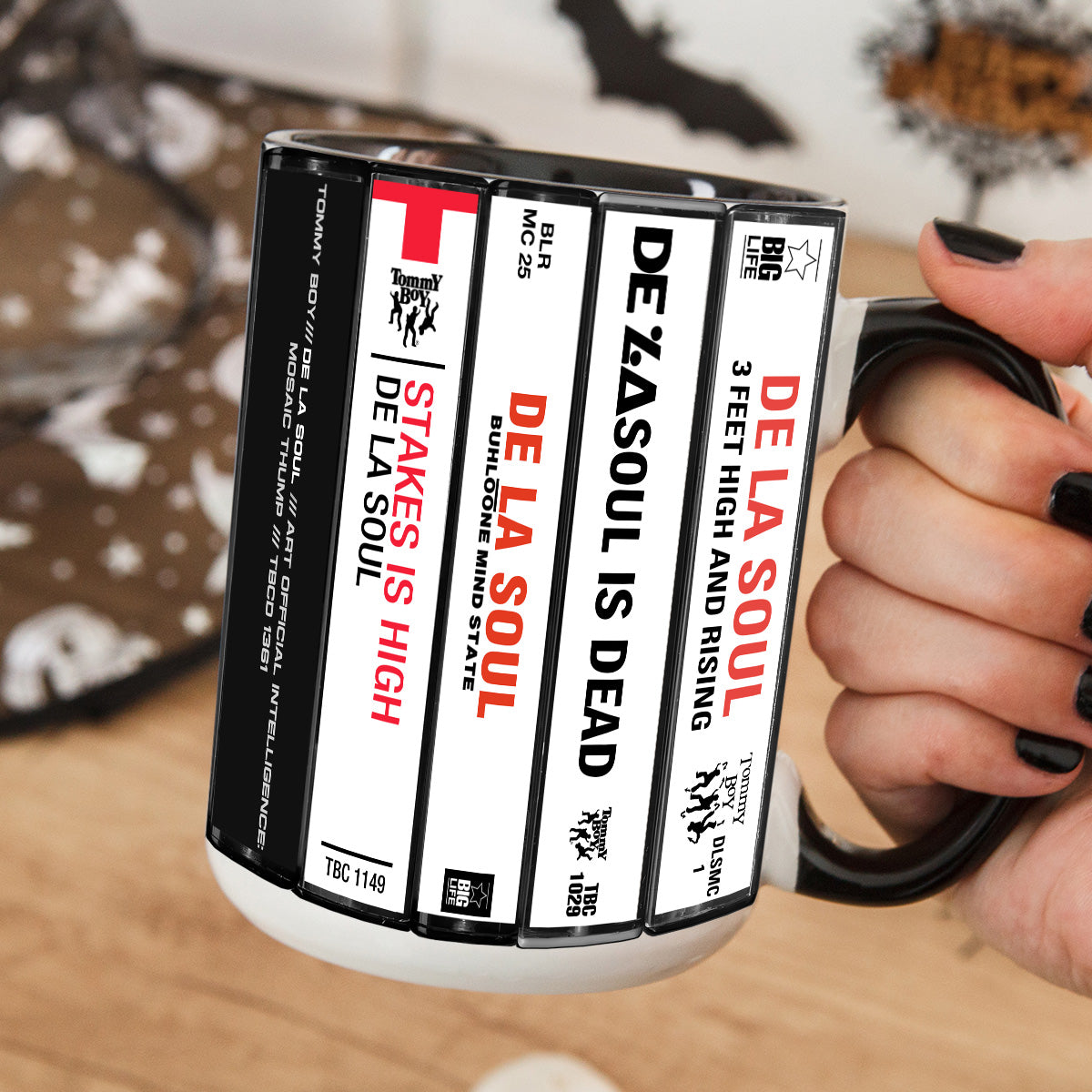 De La Soul Albums Cassette Collection Retro Accent Mug