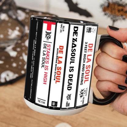 De La Soul Albums Cassette Collection Retro Accent Mug