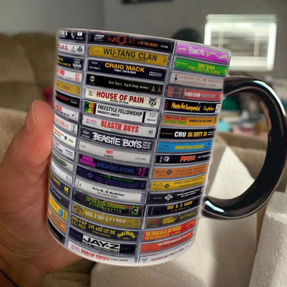 Classic 80’s & 90’s Hip Hop Tapes Cassette Accent Mug