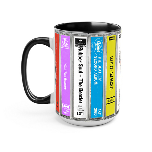 The Beatles Cassette Albums Accent Mug