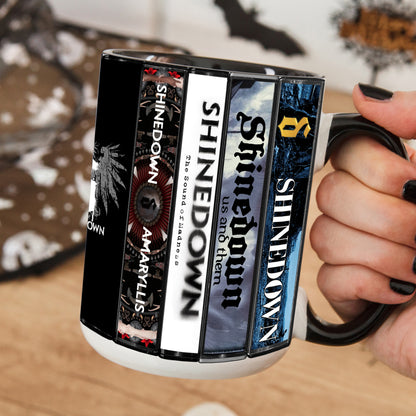 Shinedown Albums Cassette Collection Retro Accent Printed Mug - Logo Version