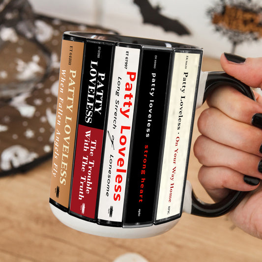 Patty Loveless Albums Cassette Collection Retro Accent Mug