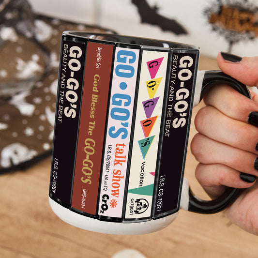 Go-Go's Albums Cassette Collection Retro Accent Edge-to-Edge Printed Mug