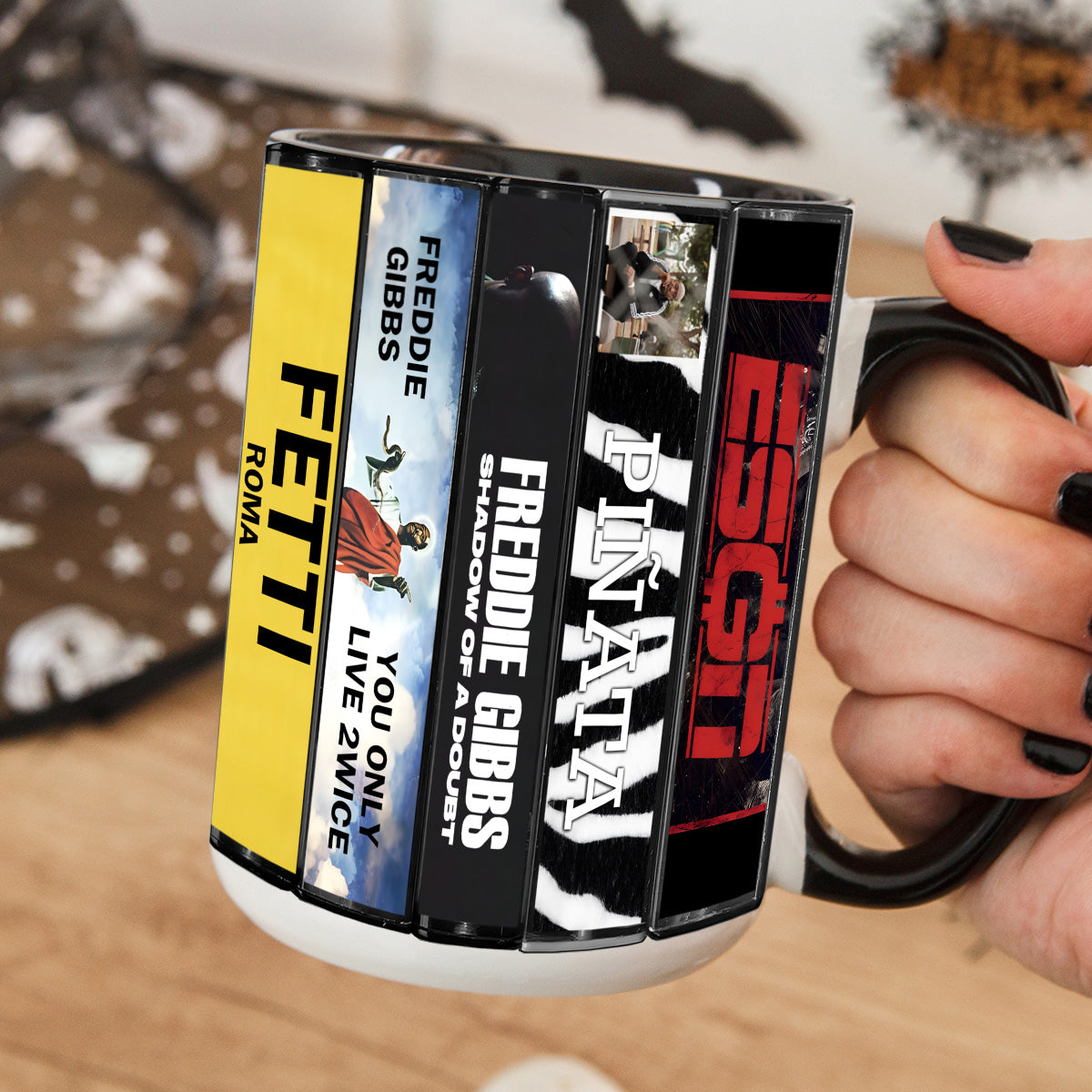 Freddie Gibbs Albums Cassette Collection Retro Accent Mug