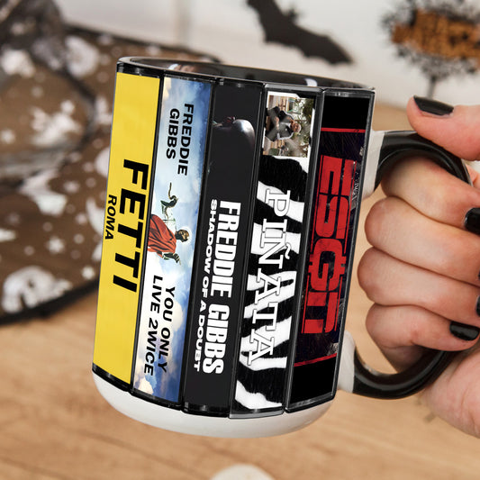 Freddie Gibbs Albums Cassette Collection Retro Accent Mug