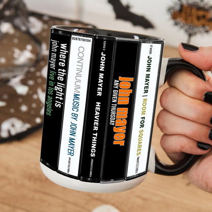 John Mayer Albums Cassette Collection Retro Accent Mug