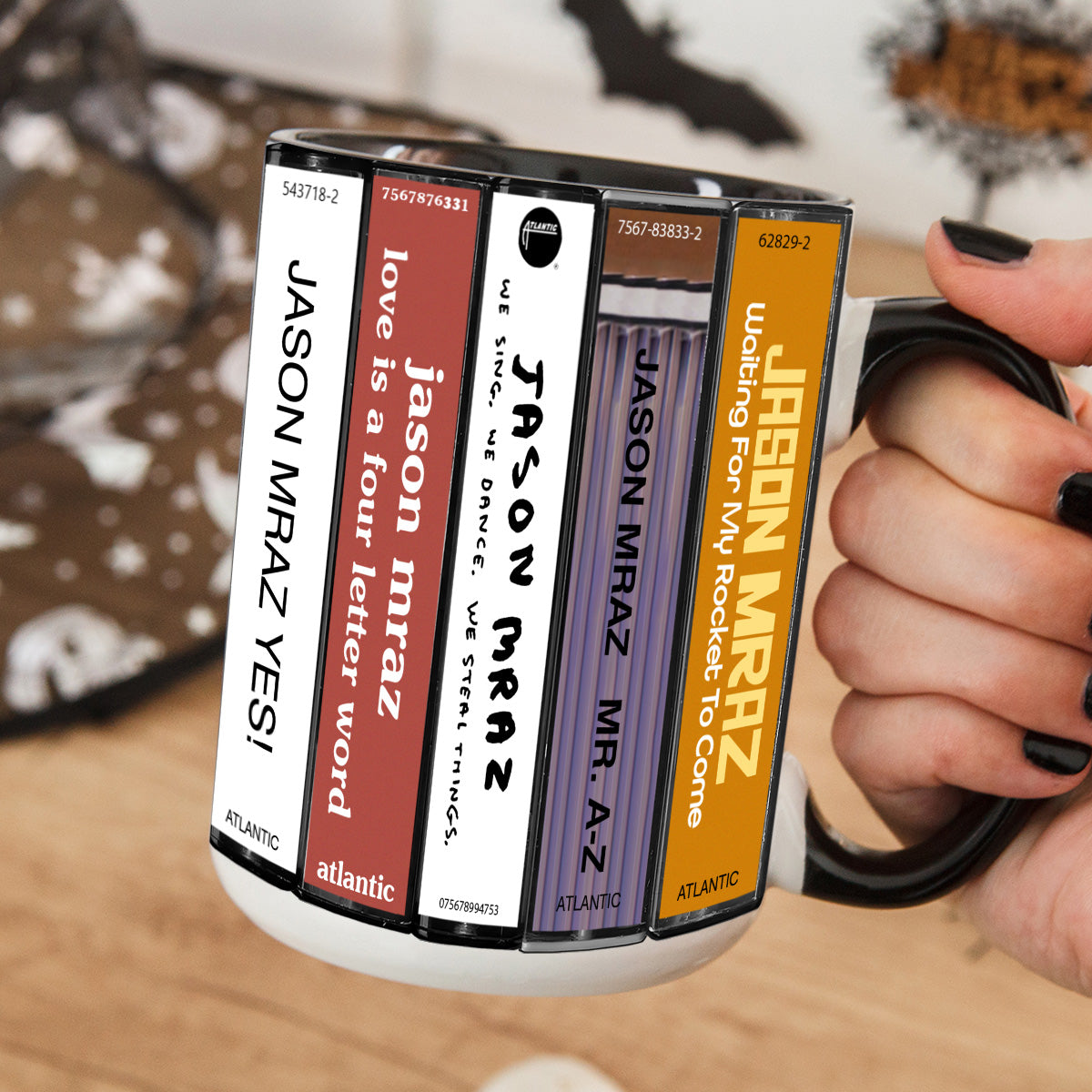 Jason Mraz Albums Cassette Collection Retro Accent Mug