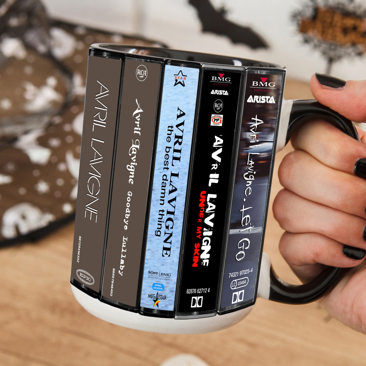 Avril Lavigne Albums Cassette Collection Retro Accent Mug