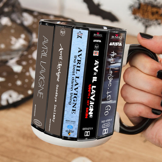Avril Lavigne Albums Cassette Collection Retro Accent Mug