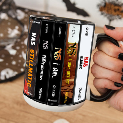 Nas Albums Cassette Collection Retro Accent Mug