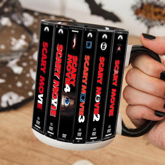 Scary Movie DVD Movies Collection Retro Accent Mug