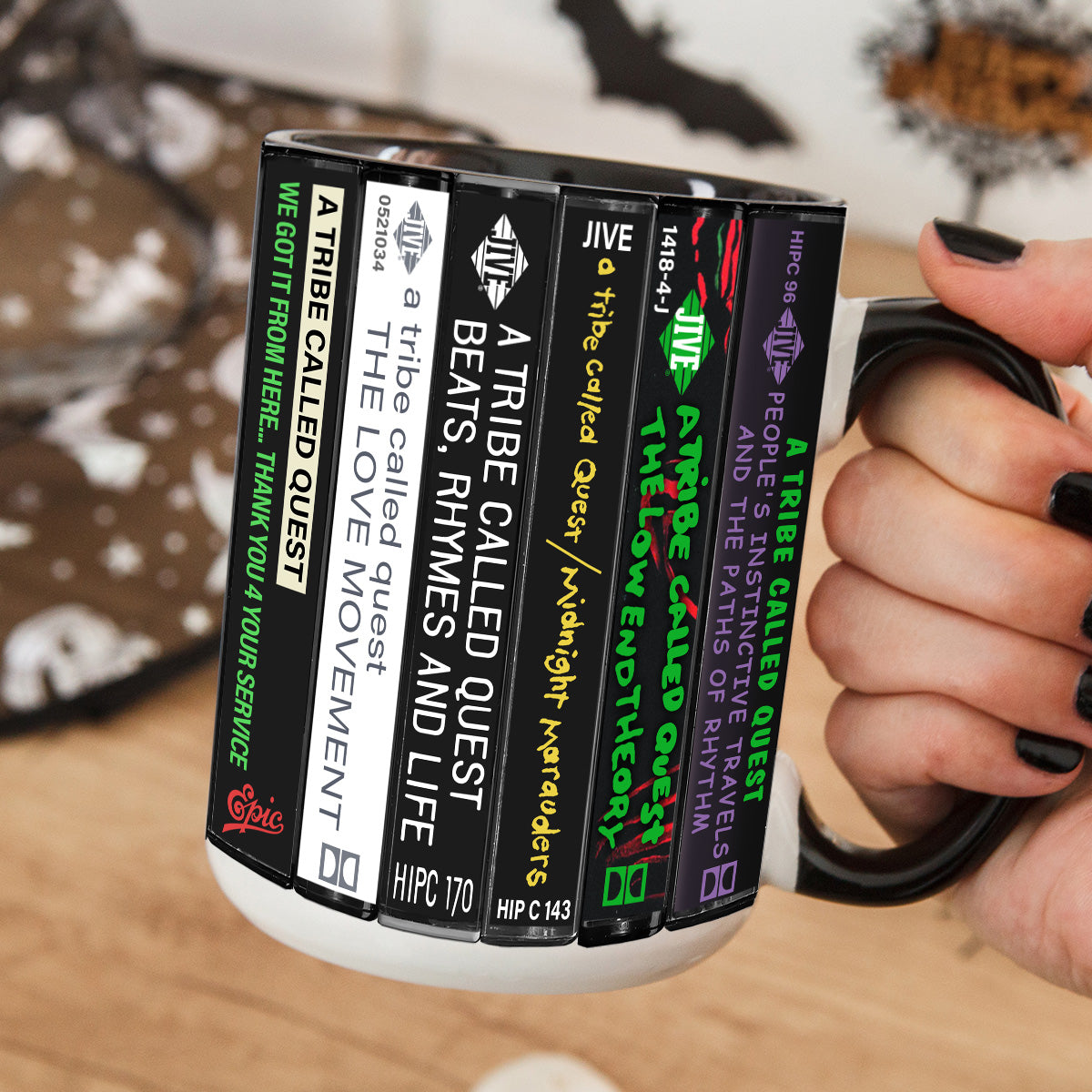 A Tribe Called Quest Albums Cassette Collection Retro Accent Edge-to-Edge Printed Mug