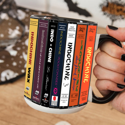 Indochine Albums Cassette Collection Retro Accent Mug
