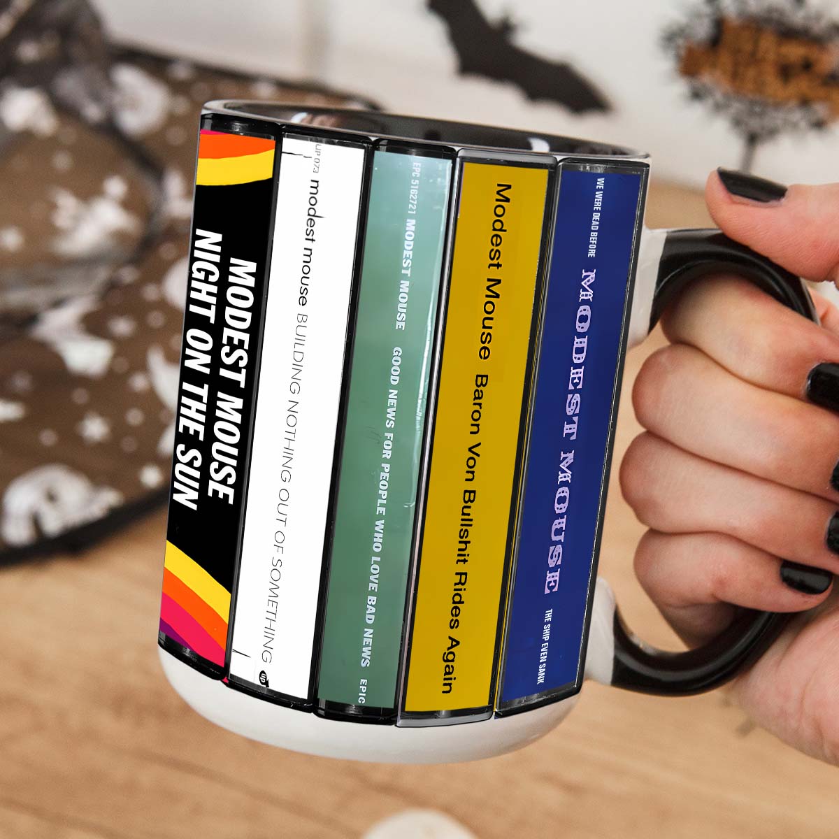 Modest Mouse Albums Cassette Collection Retro Accent Mug