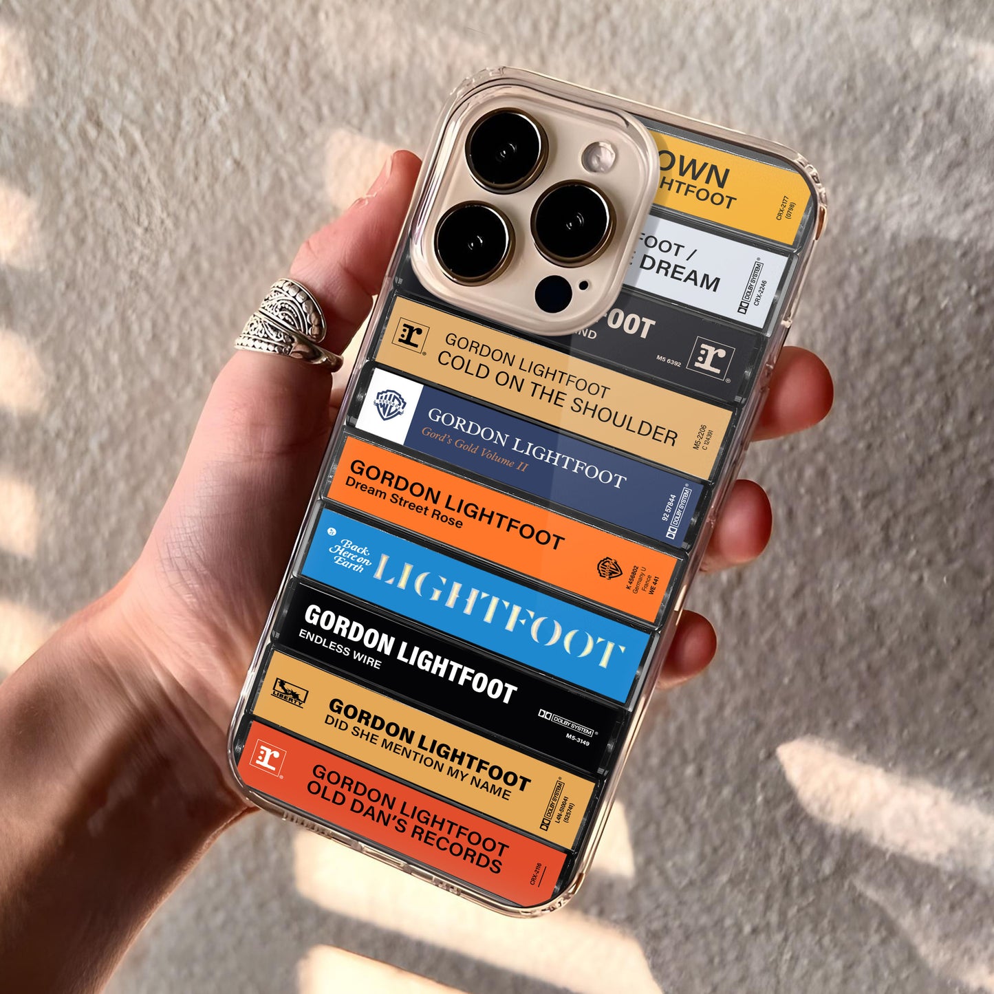 Gordon Lightfoot Albums Cassette Collection Retro Phone Case