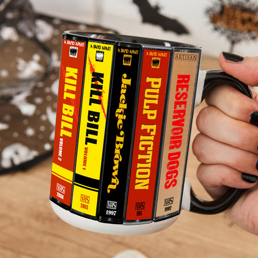 Quentin Tarantino VHS Movies Collection Accent Mug