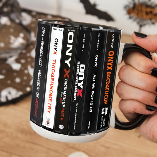 Onyx Albums Cassette Collection Retro Accent Edge-to-Edge Printed Mug