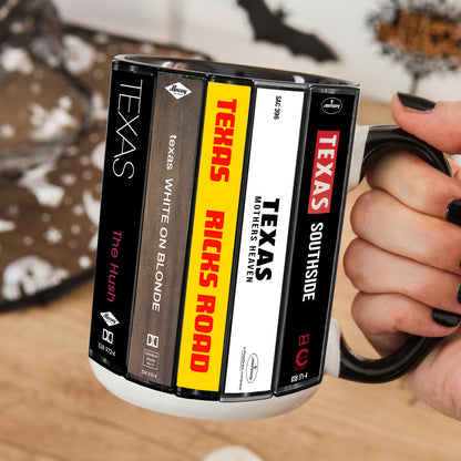 Texas Albums Cassette Collection Retro Accent Mug