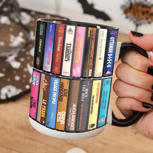 Disco Music Cassette Collection Accent Mug