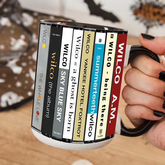 Wilco Albums Cassette Collection Retro Accent Edge-to-Edge Printed Mug