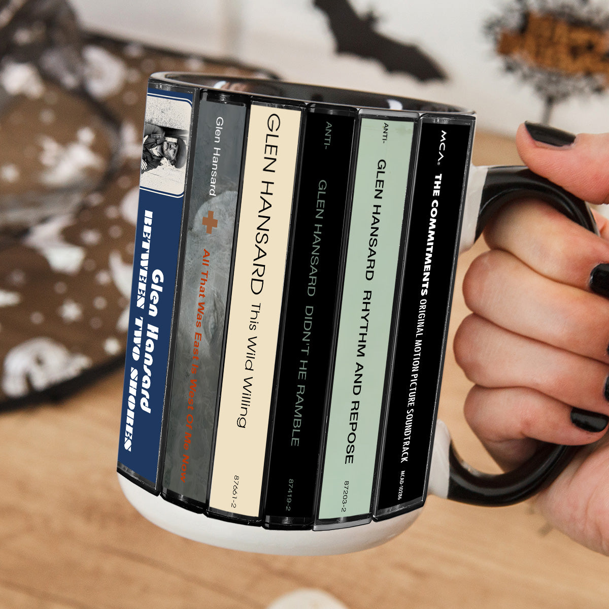 Glen Hansard Albums Cassette Collection Retro Accent Mug