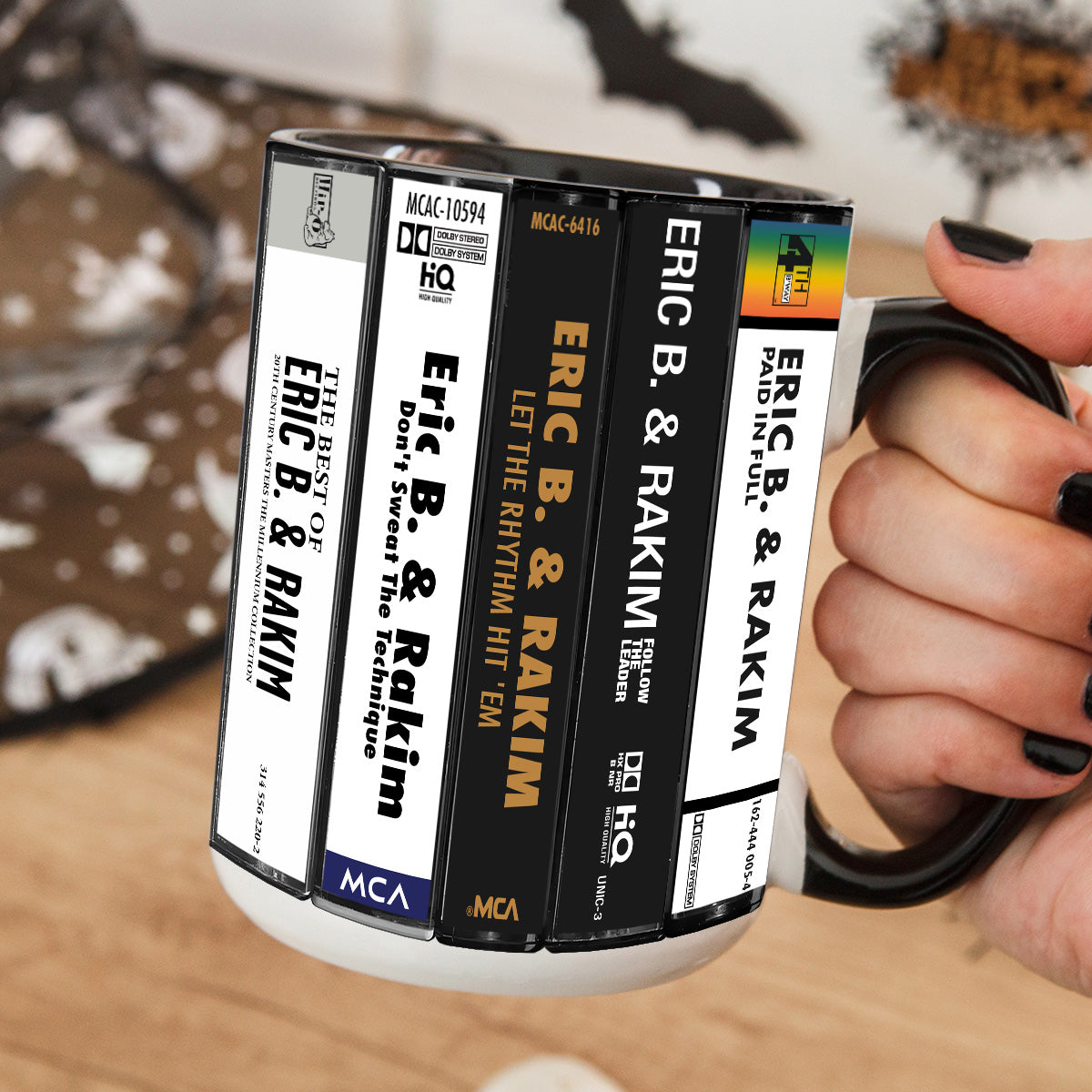 Eric B. & Rakim Albums Cassette Collection Retro Accent Mug