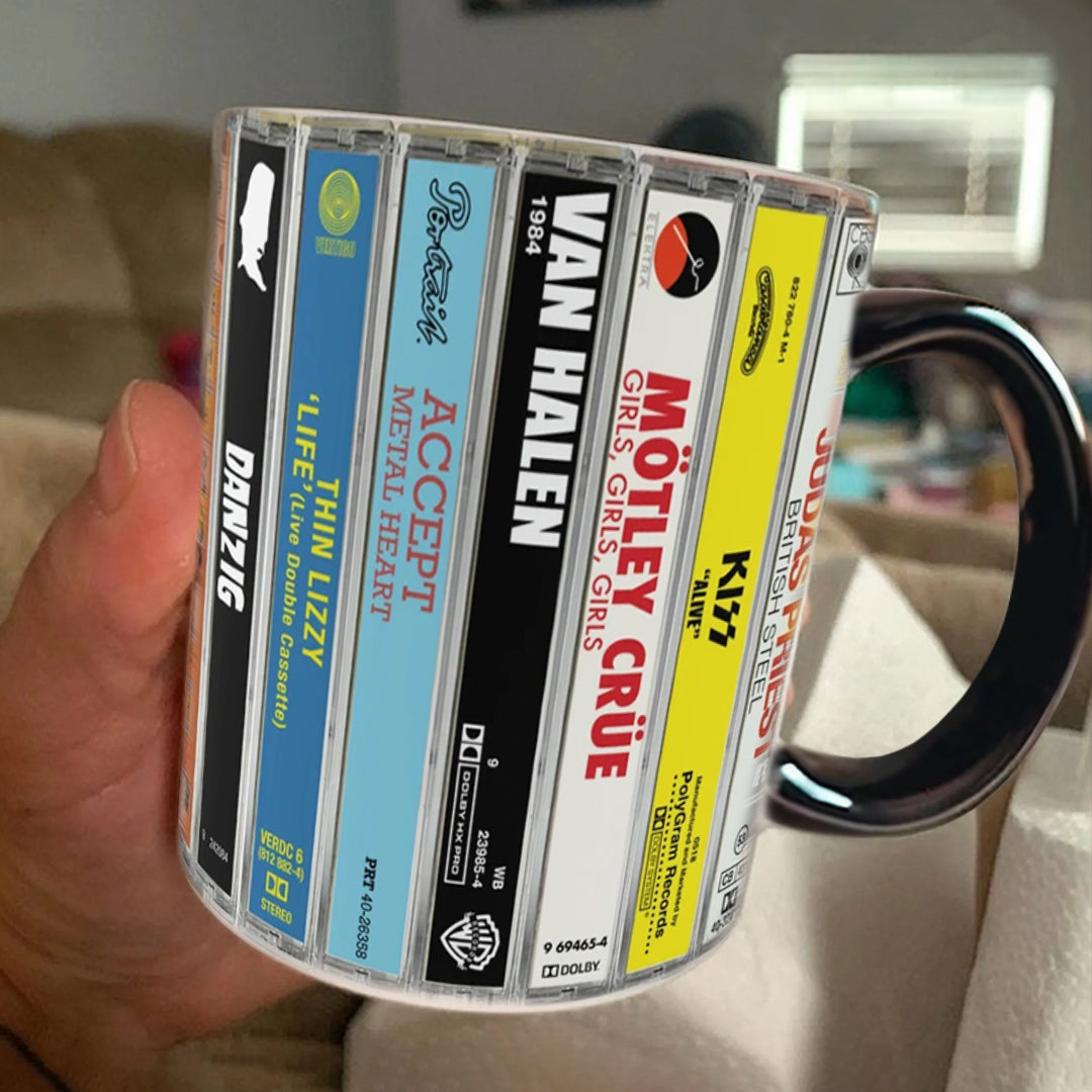 80s Metal Cassette Collection Accent Mug