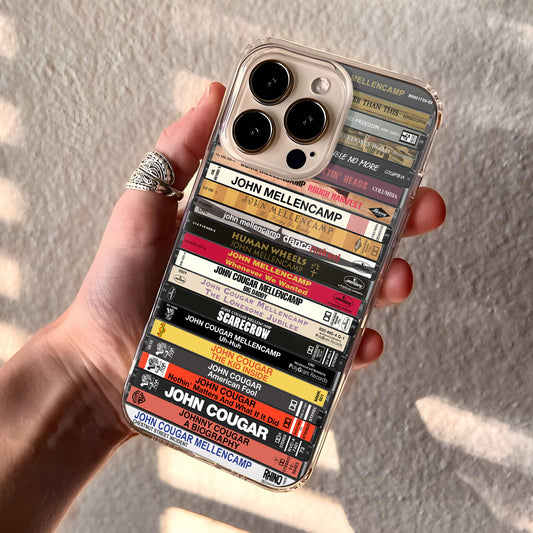 John Cougar Mellencamp Albums Cassette Collection Retro Phone Case