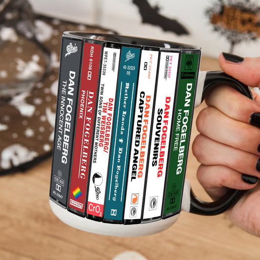 Dan Fogelberg Albums Cassette Collection Retro Accent Edge-to-Edge Printed Mug