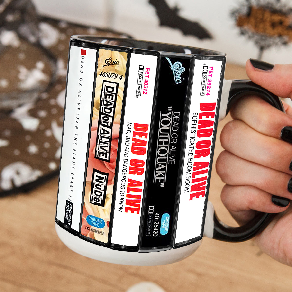 Dead or Alive Albums Cassette Collection Retro Accent Mug