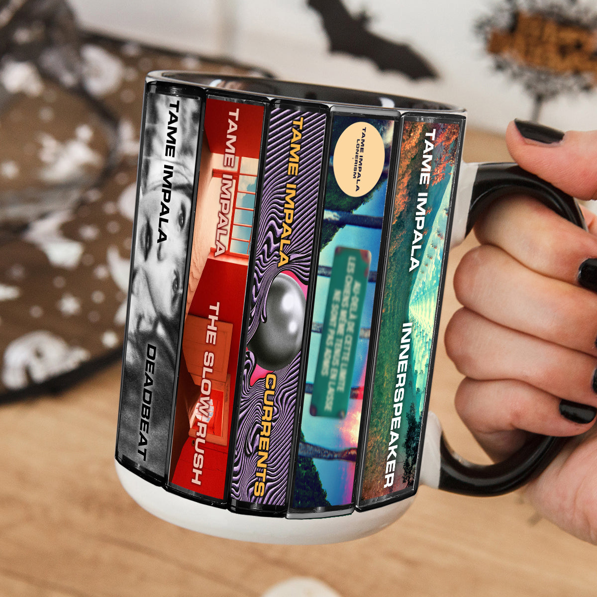 Tame Impala Albums Cassette Collection Retro Accent Mug